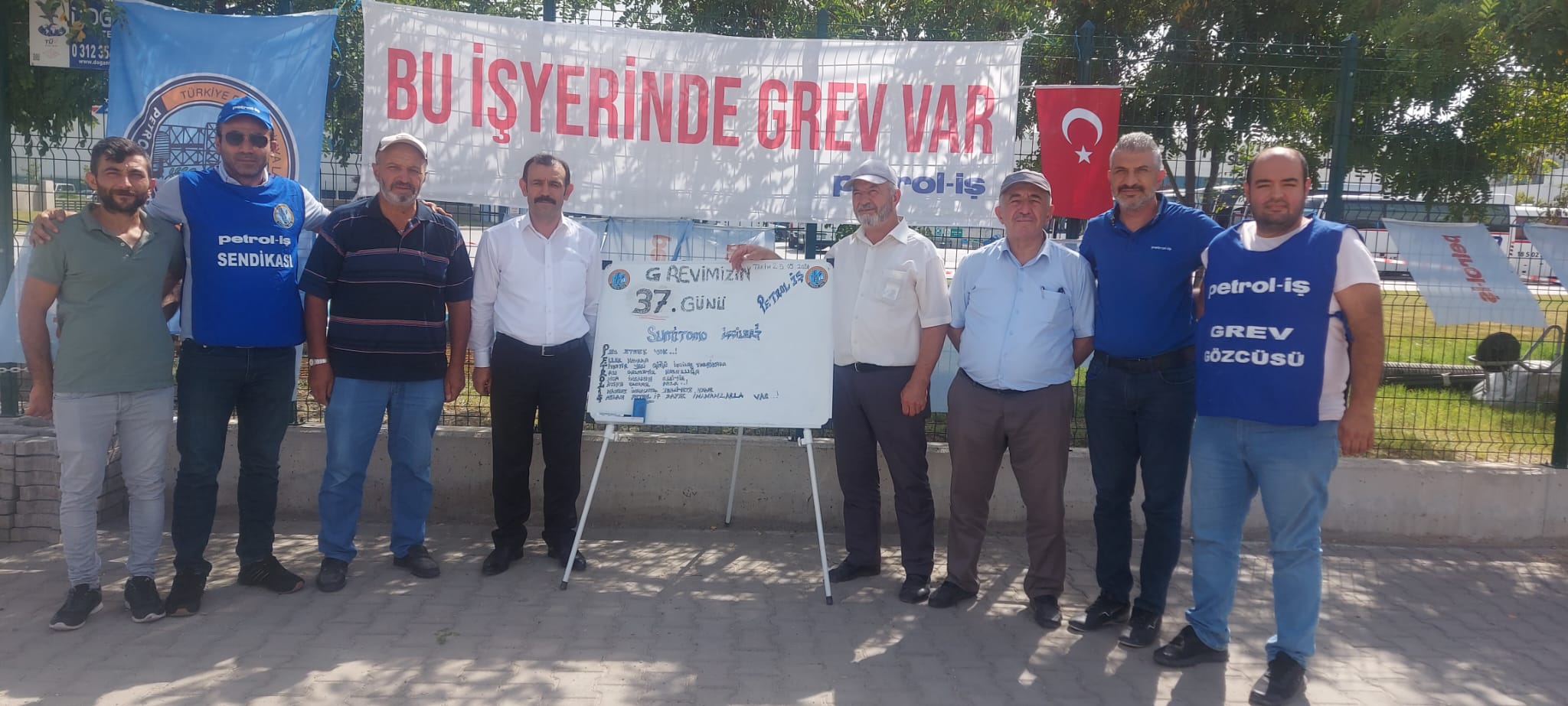 Lastik fabrikasındaki grevde 37’nci gün